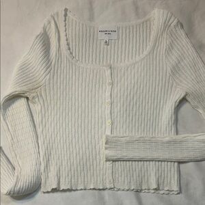 Willow & Wind Women's White Cardigan Sweater